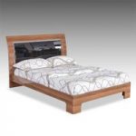 Emma Bed In Walnut With Black High Gloss