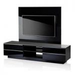 Black GS 180 TV Stand With Background Plate