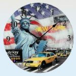 America Glass Wall Clock