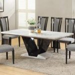 Midas Gloss Black Marble Dining Table Only