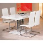Palazio Gloss White Dining Table And 4 Montana Chairs