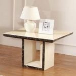 Chic Cream Marble Lamp Table