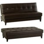 Tanya Faux Leather Brown Sofa Bed