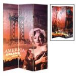 America Canvas Room Divider Screen
