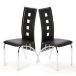 Bellini Black Dining Room Chairs in A Pair