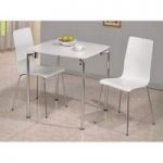 Fiji High Gloss Small Dining Set in White
