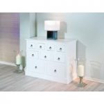 Stanley 9 Drawer Chest in Solid White Wood