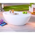 Galaxy Oval White Gloss Coffee Table