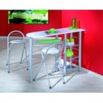 Frida Kitchen Bar Table With 2 Stools In White