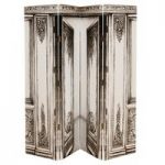 Roman Print Grey and White Canvas Room Divider Home and Office