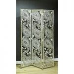Silver Paisley Metal Novelty Room Divider For The Home