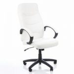 Atlas Ivory Leather Ivory Bonded Leather Office Chair