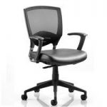 Alpha Task Black Leather Office Chair