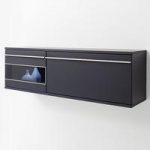 Black Collection Wall Unit With One Set Of Led Lights