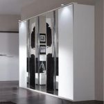 Davos Wardrobe 5 Door in Alpine White With Mirrors