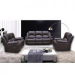 Antasia Bonded Leather 3 And 2 Seater Sofa Set in Brown