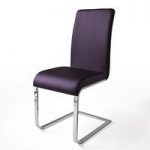 Lotte Dining Chair In Violet Faux Leather