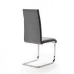 Top Grey and Black Pu Leather Dining Chair
