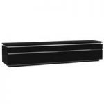 Elisa Contemporary LCD TV Stand In Black Lacquer With Lights