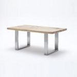 Capello Solid Wild Oak Dining Table With Stainless Steel 220cm