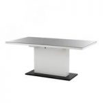 Corona Extendable Dining Table With A Black Glass Top