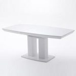 Genisimo Extendable Pedestal Dining Table In High Gloss