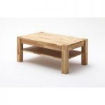 Peter Oak Rectangle Coffee Table With Undershelf