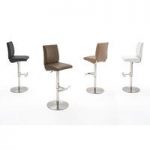 Kitts Bar Stool In Faux Leather With Chrome Base