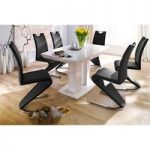 Genisimo High Gloss 4 Seater Dining Table With Amado Chairs