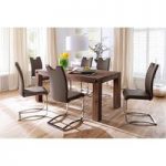 Leeds Solid Wood 6 Seater Dining Table With Koln Chairs