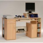 Tishe Beech Computer Work Station With Storage