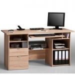 Capella Sanoma Oak Computer Work Station And Drawers