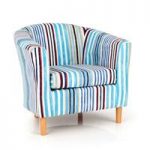 St Ives Upholstered Blue Multi Fabric Tub Chair