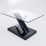 Verena X Black Gloss And Clear Glass Coffee Table