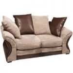 Camden Fabric Sofa Suite 3 And 2 Seater Beige And Brown