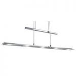 Led 5 Light Chrome Rectangle BarLight With Clear And Frosted Gla