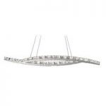 Led 24 Light Chrome Oval Pendant With Clear Glass