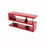 Miami TV Stand Shelving In High Gloss Red