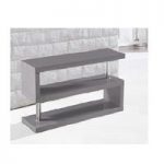 Miami TV Stand Shelving In High Gloss Grey
