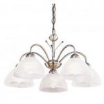 Milanese 5 Arm Antique Brass Ceiling Light