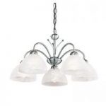 Milanese 5 Arm Satin Silver Ceiling Light
