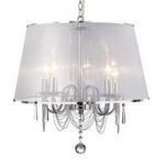 Venetian Chrome with Polycarbonate Shade Ceiling Light