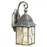 Genoa Outdoor Wall Light In Black And Silver Finish