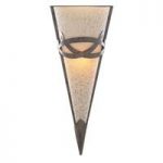 Toga Rustic Bronze Wall Light With Amber and Frosted Glass