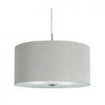 3 Light Cream Drum Pendant With Frosted Glass Diffuser
