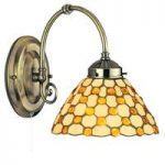 Raindrop Single Wall Light Finished In Antique Brass Brown