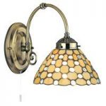 Raindrop Single Wall Light Finished In Antique Brass Clear