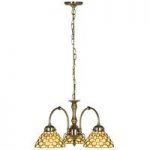 Raindrop Ceiling Light Finished In Antique Brass Brown