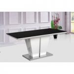 Memphis High Gloss Dining Table With Glass Top Only 120Cm