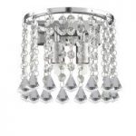 Hanna 2 Lamp Wall Light Finished In Chrome With Crystal Buttons